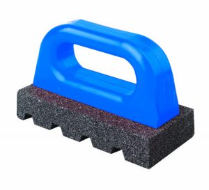 6" x 3" Rub Brick (Fluted) with Handle - 20 grit